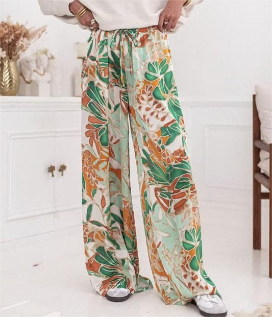 Summer Printed Casual Wide Leg Pants (shipping and taxes included)